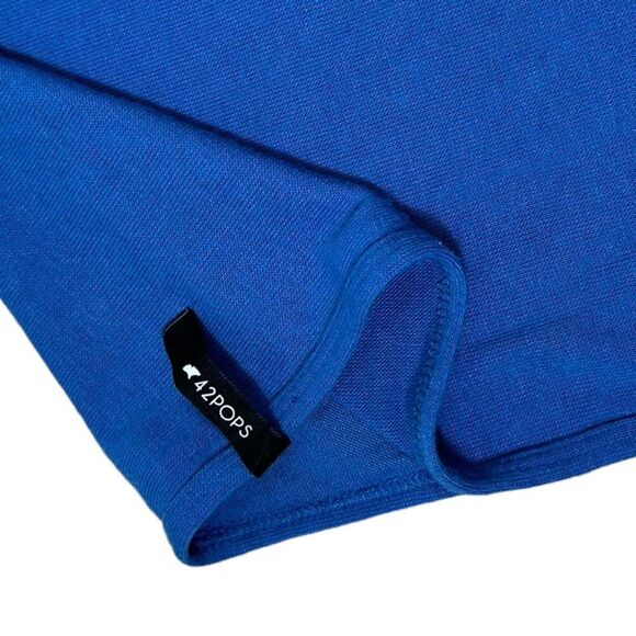 42POPS Blue Snap Button Convertible Multi Use Wrap Scarf Shawl - Picture 4 of 4